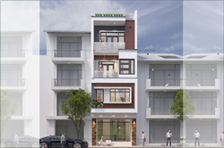 thiết kế nhà liên kế hiện đại chị vân